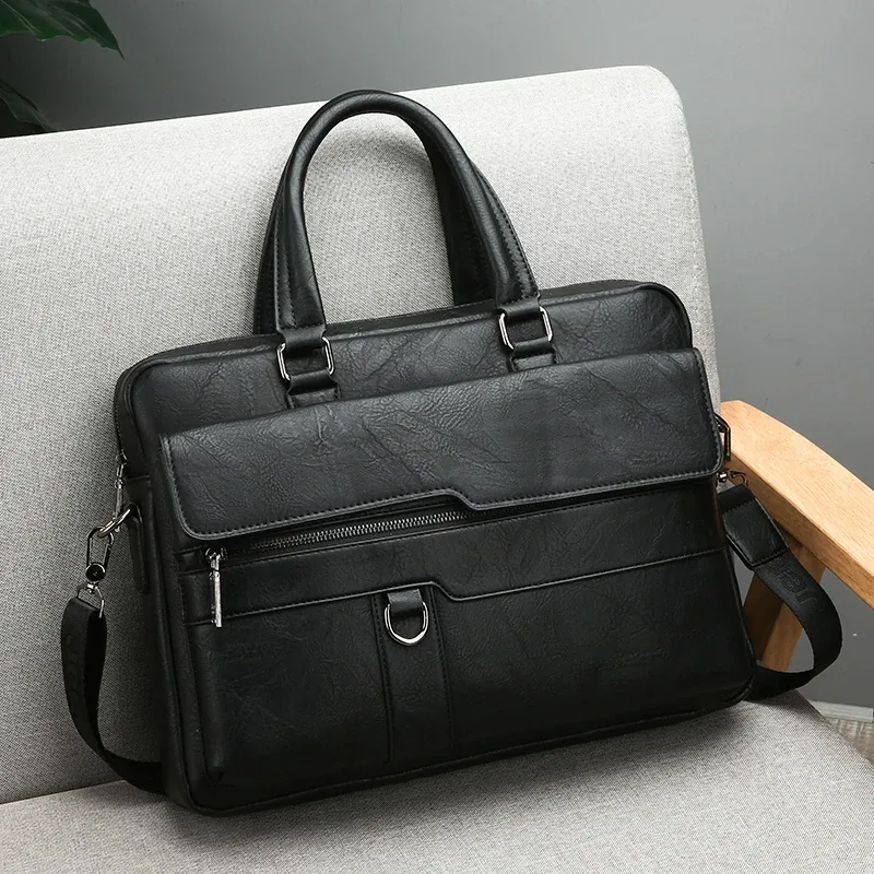 porte-documents à poches multiples pour hommes, sac à bandoulière de bureau de grande capacité, sacs à main étanches pour ordinateurs portables d'affaires, sac à bandoulière pour les déplacements