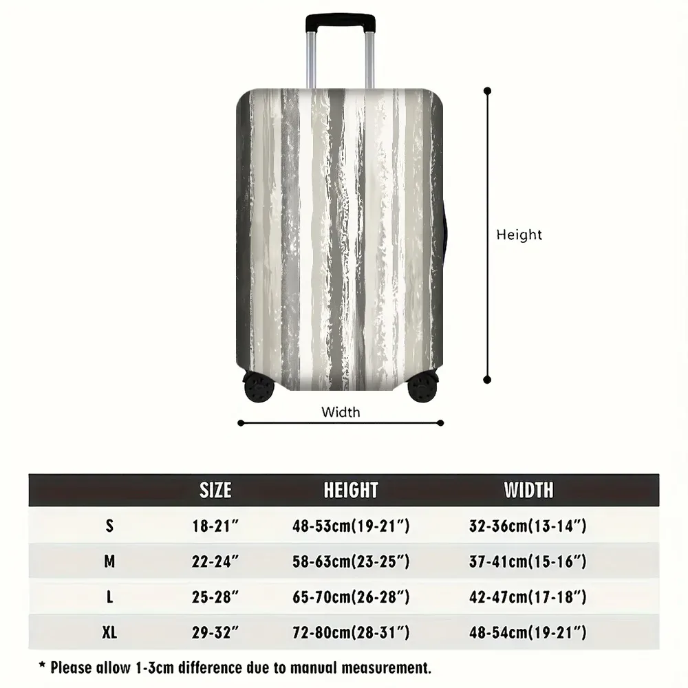 1 housse de bagage à imprimé rayures verticales abstraites. convient aux valises de 18 à 32 pouces ; protège efficacement vos bagages