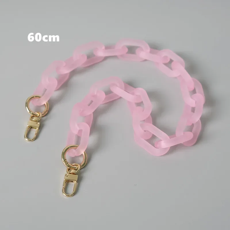 accessoires de sac à bandoulière en acrylique pour femmes, pièces détachables, chaîne de remplacement, bonbons, mignon, sangle mate, chaîne de poignée d'épaule, nouvelle mode
