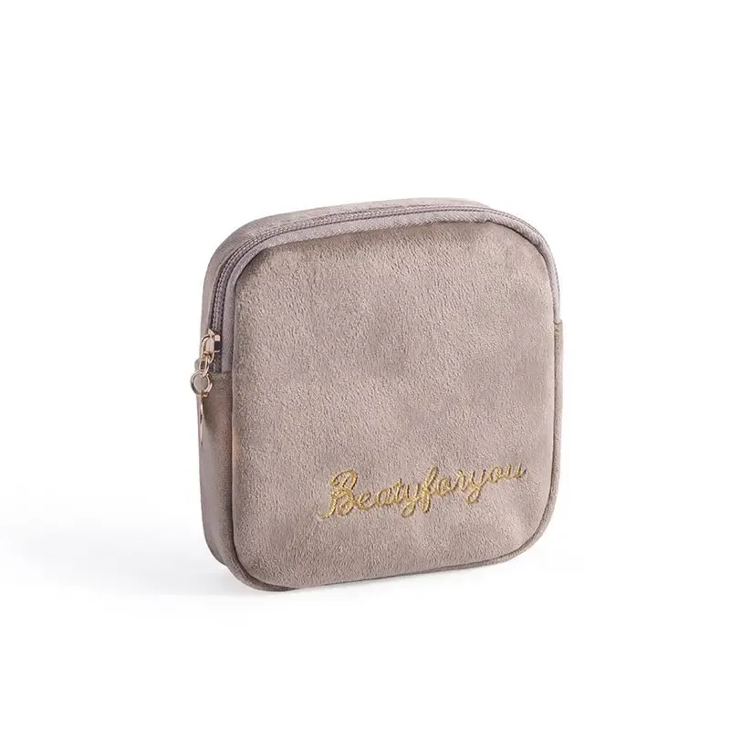 sac de rangement de serviettes hygiéniques pour couches pour filles, sacs de serviettes hygiéniques en velours, organisateur de bijoux, pochette pour écouteurs, étui à cosmétiques
