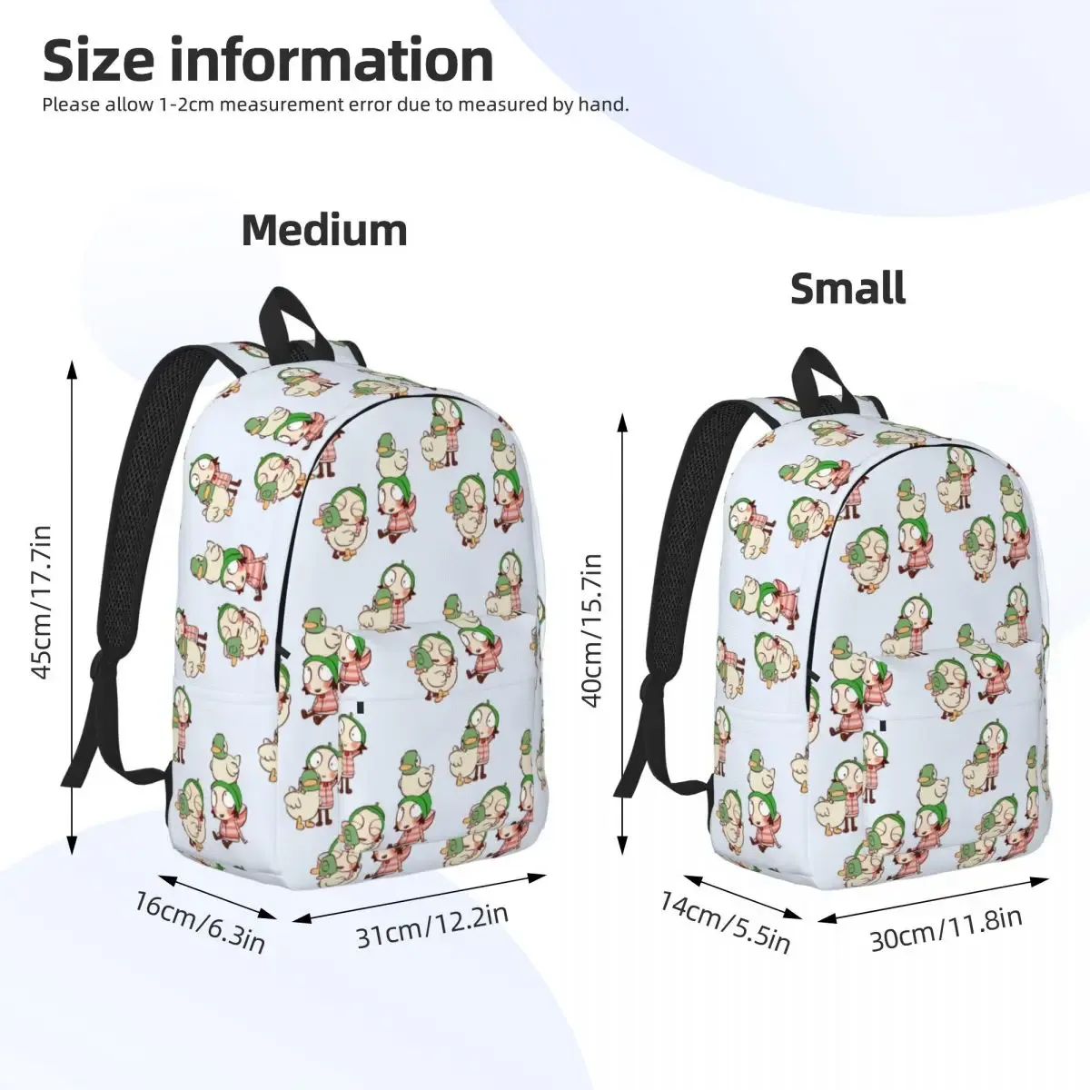 my sarah and duck – sac à dos assorti pour étudiants, sac d'école pour enfants, sacs à bandoulière pour ordinateur portable pour garçons et filles