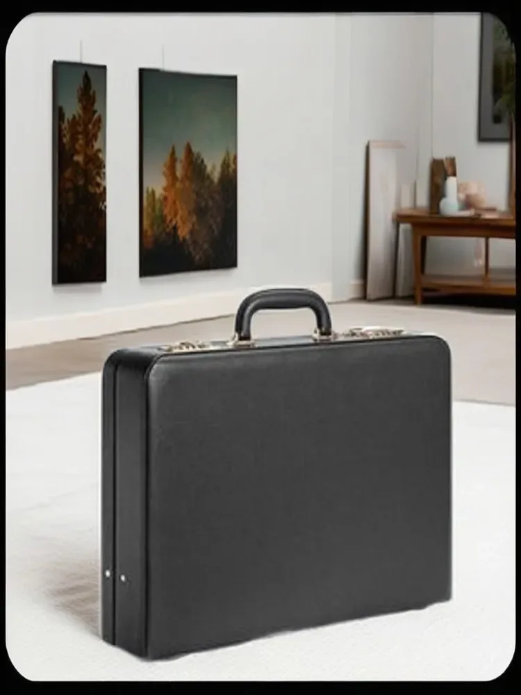 porte-documents professionnel en cuir pu, sac multifonctionnel pour ordinateur portable avec plusieurs compartiments, organisateur de documents pour le bureau