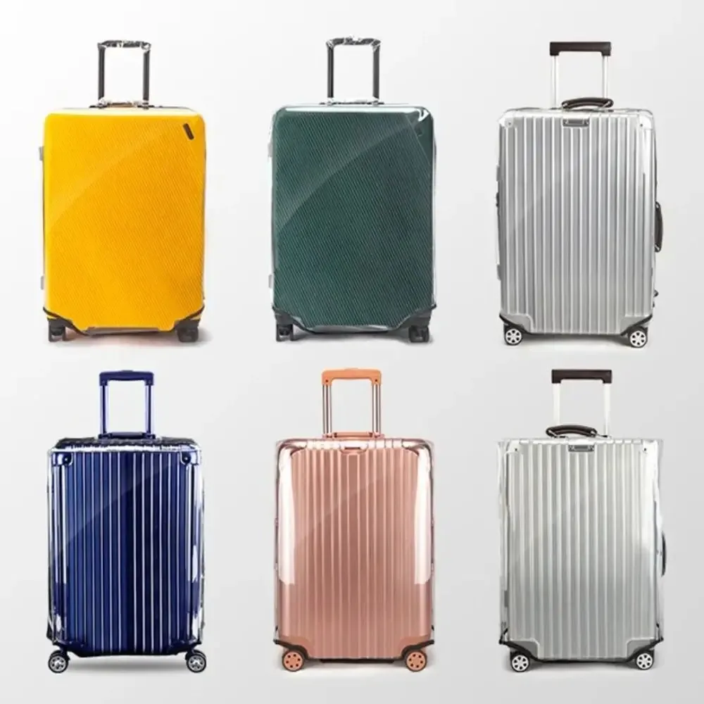 housse de valise transparente en pvc, sans démontage requis, imperméable, anti-poussière, accessoires de voyage, résistante à l'usure