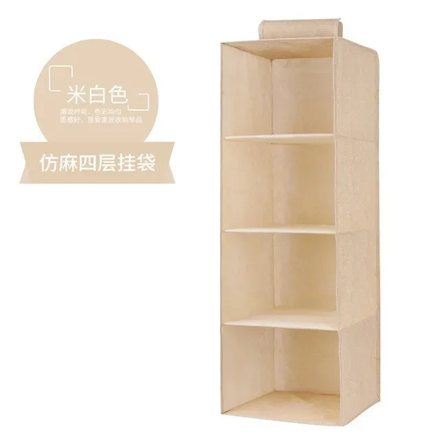 sac de rangement suspendu pliable, organisateur de garde-robe multi-couches pour vêtements, sous-vêtements, chaussures, rangement moderne minimaliste pour la chambre à coucher