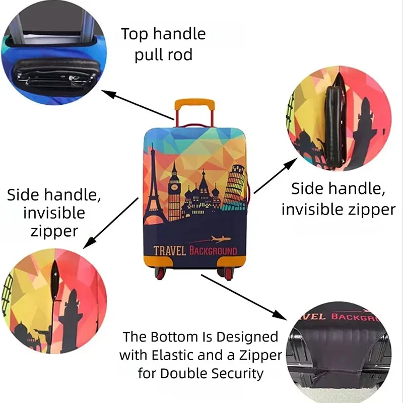 nouvelle housse de protection pour valises de voyage, housse imperméable, housse de transport, housse de protection pour bagages, housse de protection amusante xlxbht01