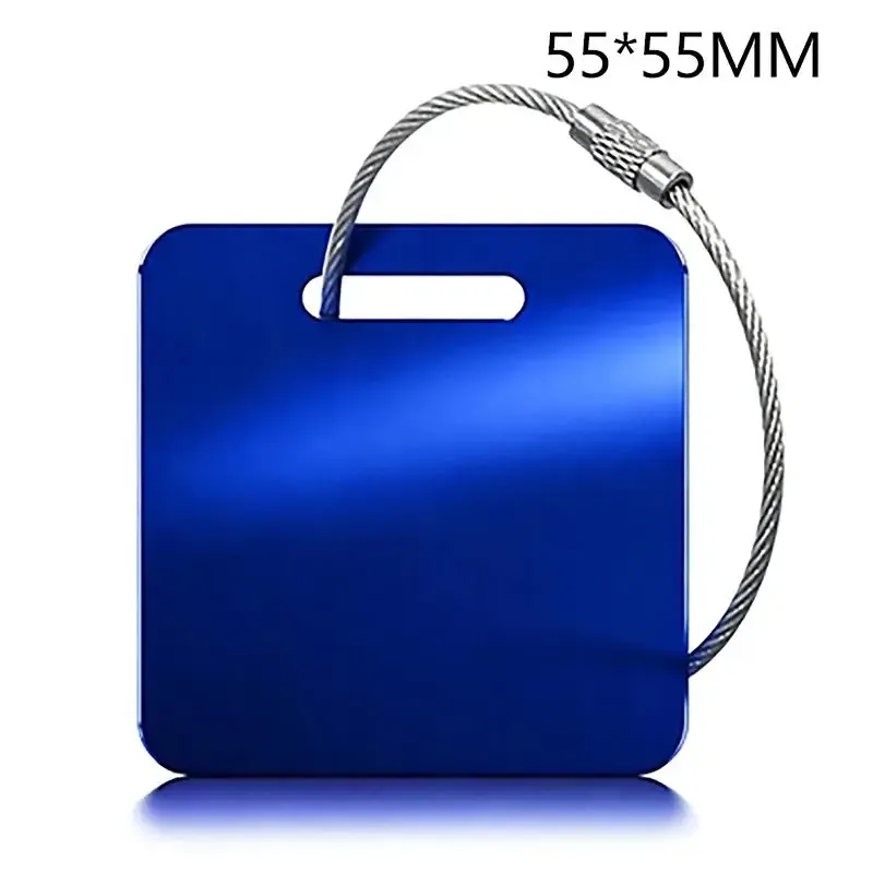 1 porte-clés en acier inoxydable avec boucles en fil d'acier robustes, pour sac à dos, bagages, porte-clés carré