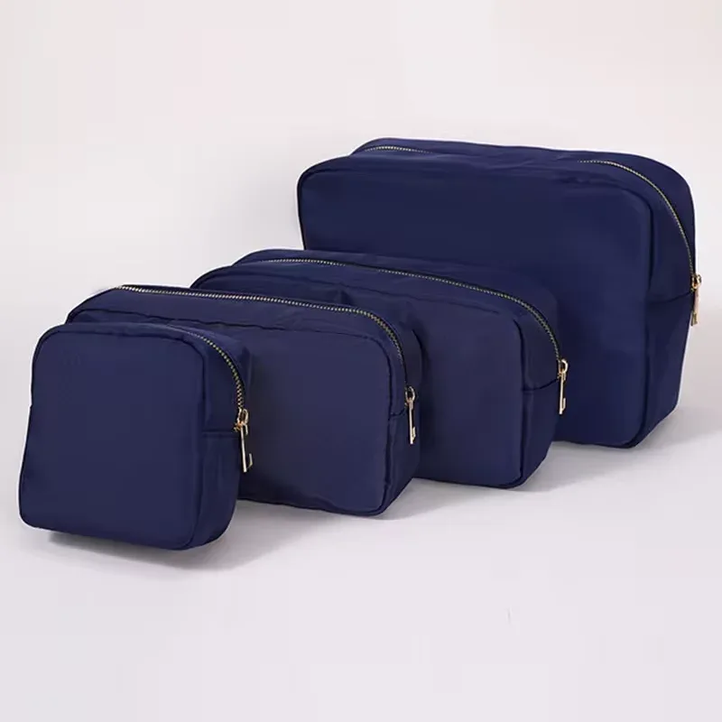 trousse de maquillage en nylon personnalisée avec fermeture éclair, sacs de voyage, trousse de toilette étanche, trousse de maquillage en poudres, 17 couleurs, s, m, l, xl