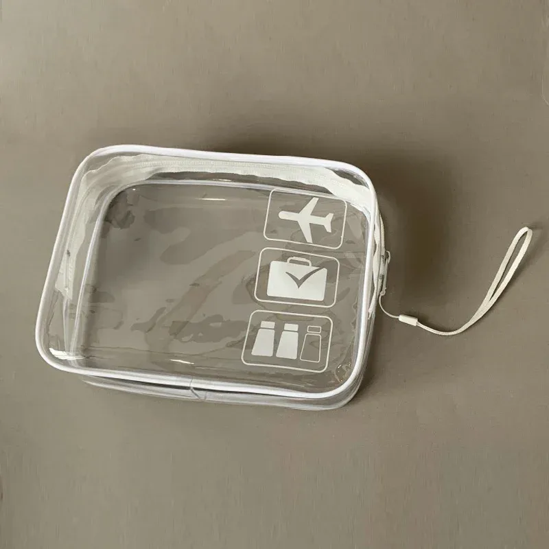 sac à cosmétiques de maquillage transparent, pochette de toilette de voyage portable, pochette transparente étanche, rangement, kit de lavage de voyage à domicile, 2025