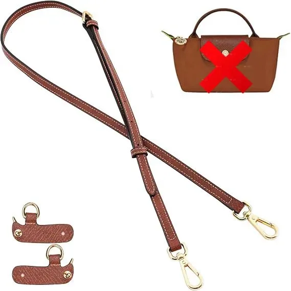sangle de sac à bandoulière de remplacement en cuir pour mini sac longchamp, sangle d'épaule sans poinçonnage, accessoires de sac de modification