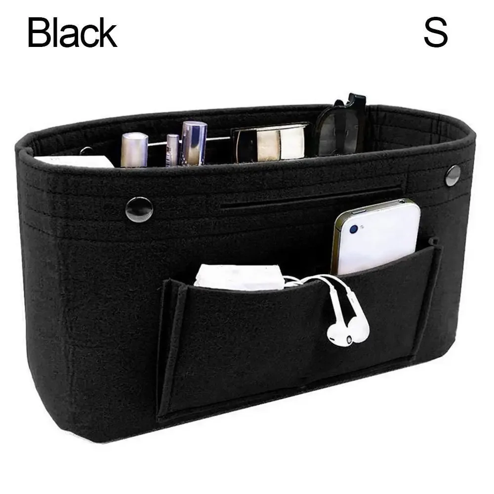 organisateur de sac de voyage portable, insert de sac à main, doublure de sac, sac intérieur en feutre