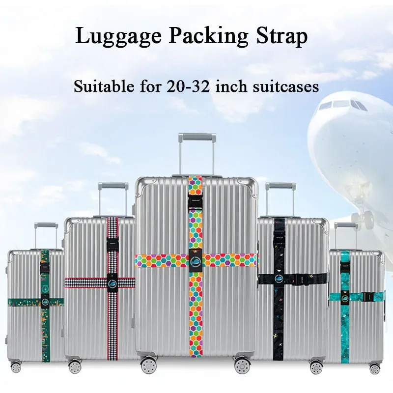 boucle de bagage antivol, sangle croisée réglable, emballage, ceinture de bagage, sangle croisée, ceintures de valise, accessoires de pièces de sac