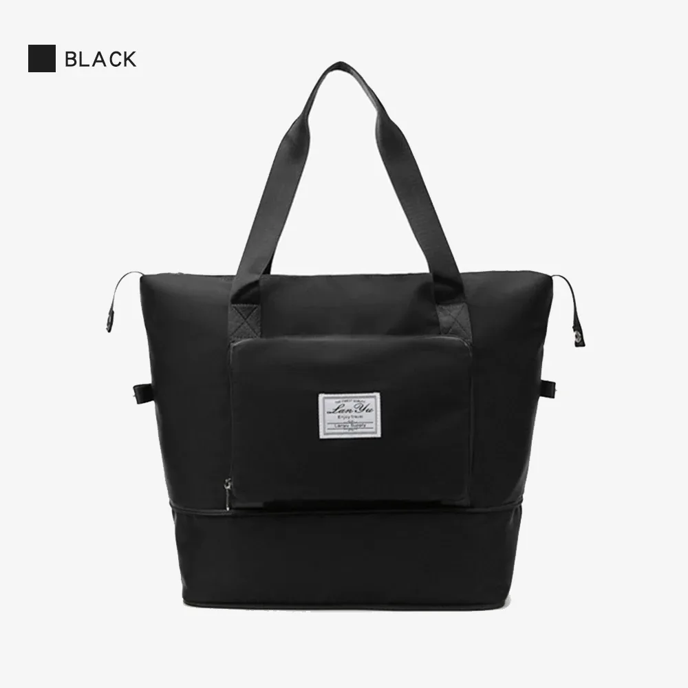 sac de voyage de grande capacité, sac de voyage pliable et extensible, séparation sèche et humide, sac de voyage portable pour la nuit