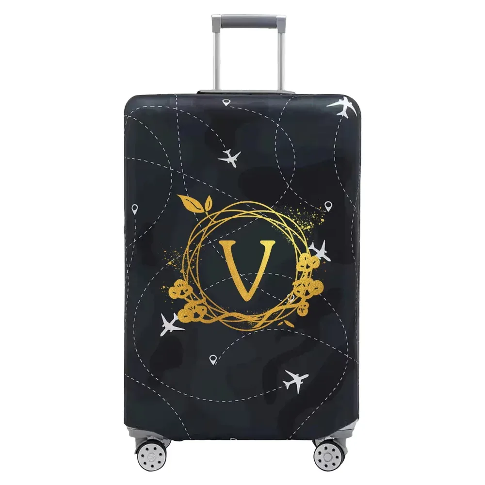 housse de protection pour bagages élastiques épais, série couronne imprimée pour valises de 18 à 32 pouces, accessoires de voyage