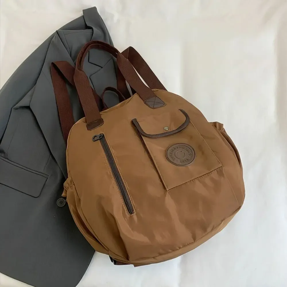 sac à dos de natation en nylon de style coréen, grande capacité, sac à bandoulière rond en nylon, sac fourre-tout, design de niche, sac de fitness pour filles
