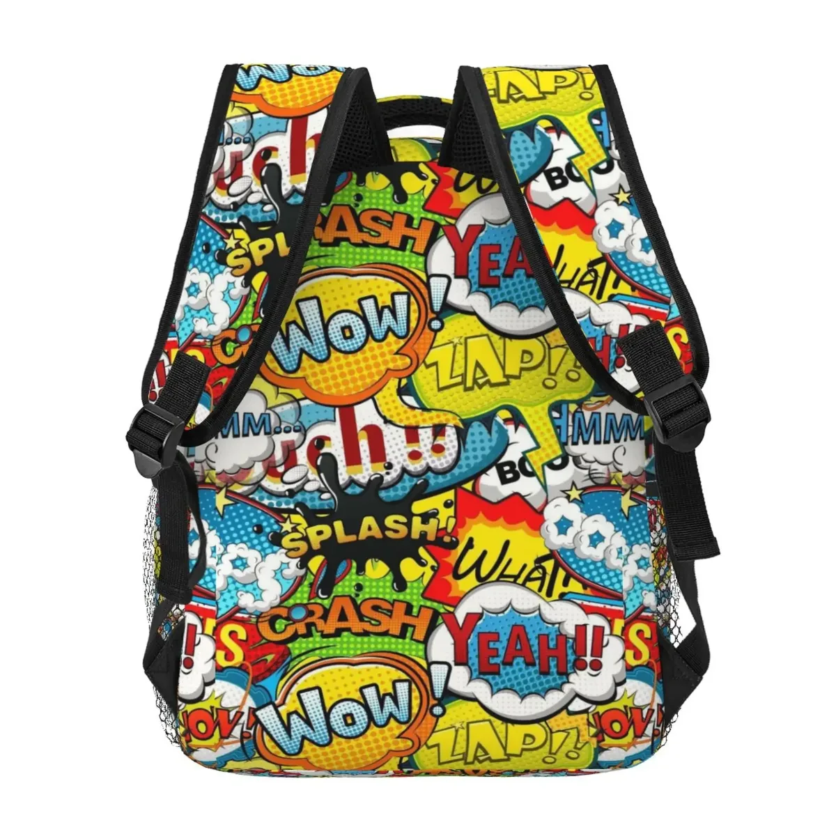 sac à dos de voyage imprimé pop art unisexe, collection de bandes dessinées américaines, sacs à dos pour ordinateur portable de grande capacité, cartable scolaire pour adolescents