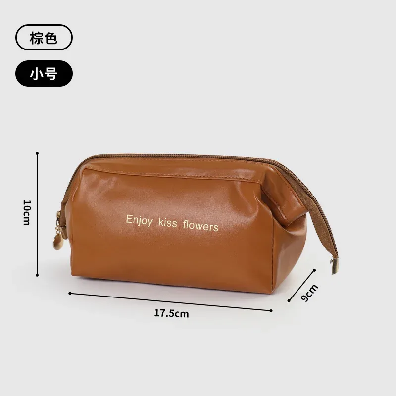 nouvelle trousse de maquillage imperméable en pu de grande capacité, sac de rangement portable pour cosmétiques pour femmes, trousse de toilette, sac à cosmétiques