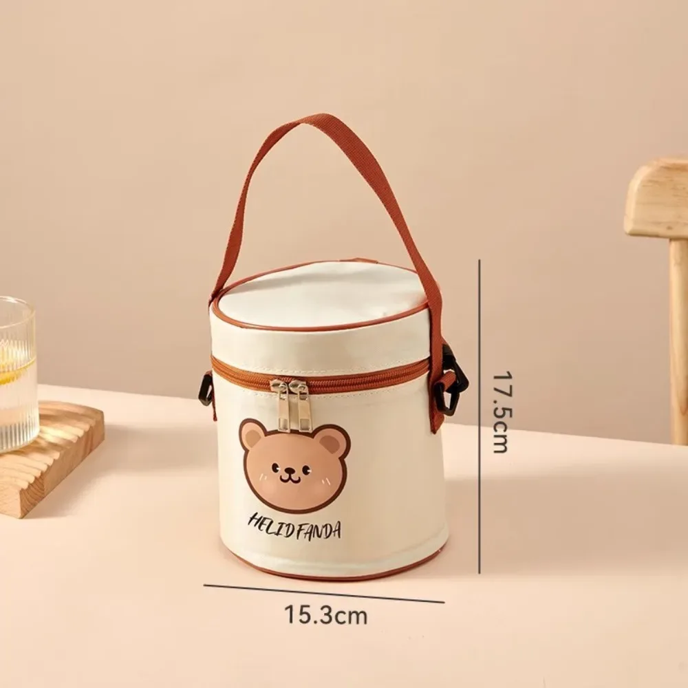 nouvelle sacoche isotherme portable grande capacité motif ours mignon, sac de transport alimentaire thermique, sac isotherme étanche pour étudiants et adultes