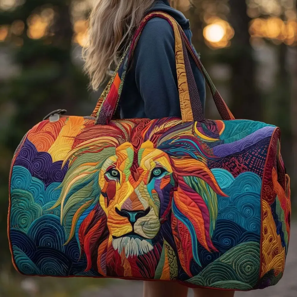 sac de voyage matelassé à bandoulière, matelassage 3d, grande capacité, sac à main pour courtes distances, sacs fourre-tout, motif animaux