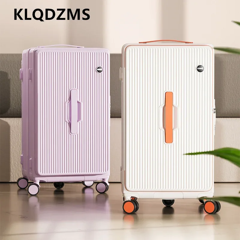klqdzms valise à roulettes de 32 pouces, grande capacité, valise trolley de 20 pouces, boîte de transport pour ordinateur portable, sac à bagages avec mot de passe pour étudiant