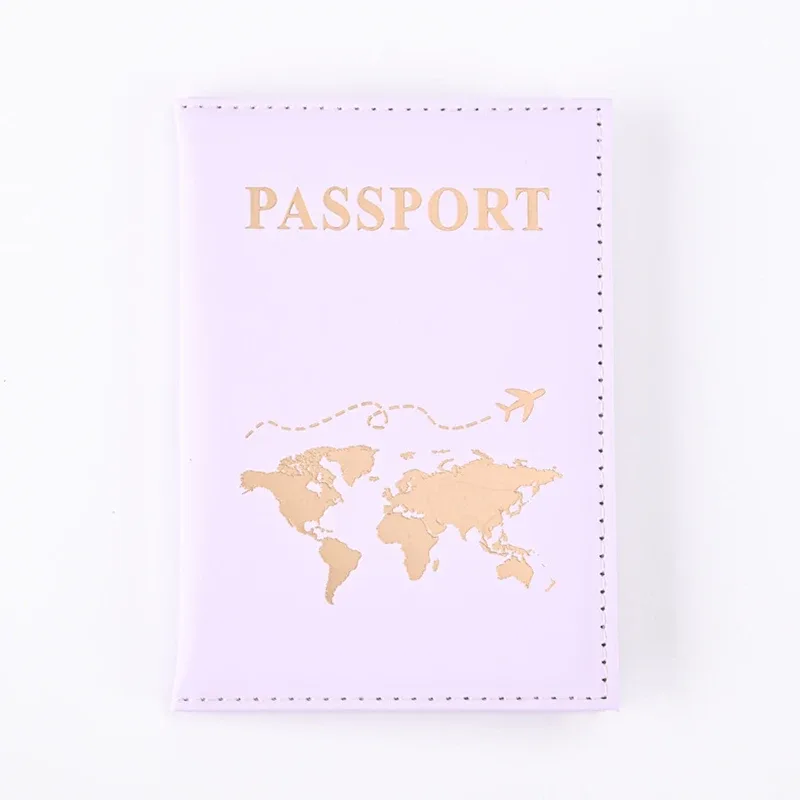 housse de protection pour passeport à la mode, motif mondial, porte-passeport de voyage, portefeuille cadeau, étui pour cartes en cuir pu, sac de rangement unisexe