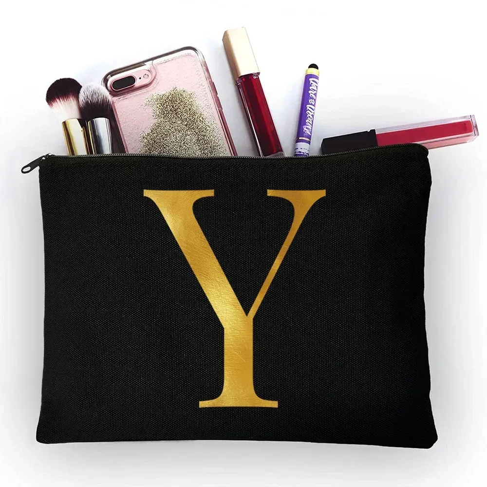 sacs à cosmétiques pour femmes, 26 lettres imprimées, jolis sacs à main de rangement portables de voyage décontractés, trousse de maquillage, trousse de toilette, offre spéciale