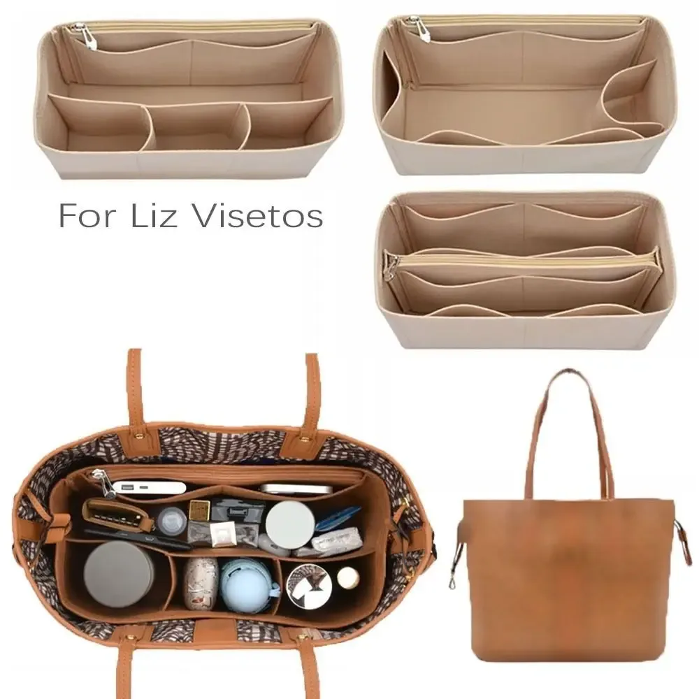 sac à main en feutre, sac d'insertion, rangement durable, sac interne, support de sac, organisateur de sac portable pour liz visetos
