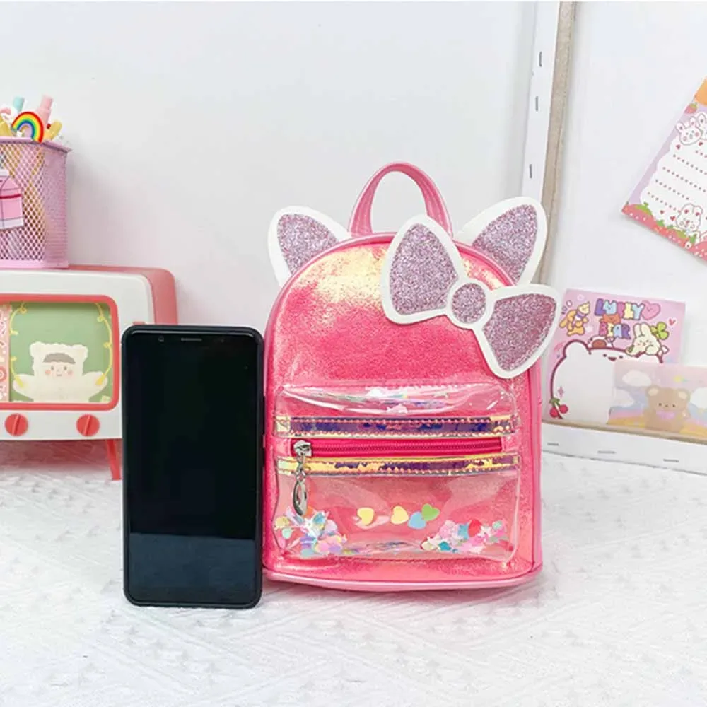 nouveau sac à dos personnalisé avec nœud de dessin animé pour enfants, sac à dos à oreilles mignon, sac de princesse d'extérieur, sac de collation, sac de nom de la maternelle