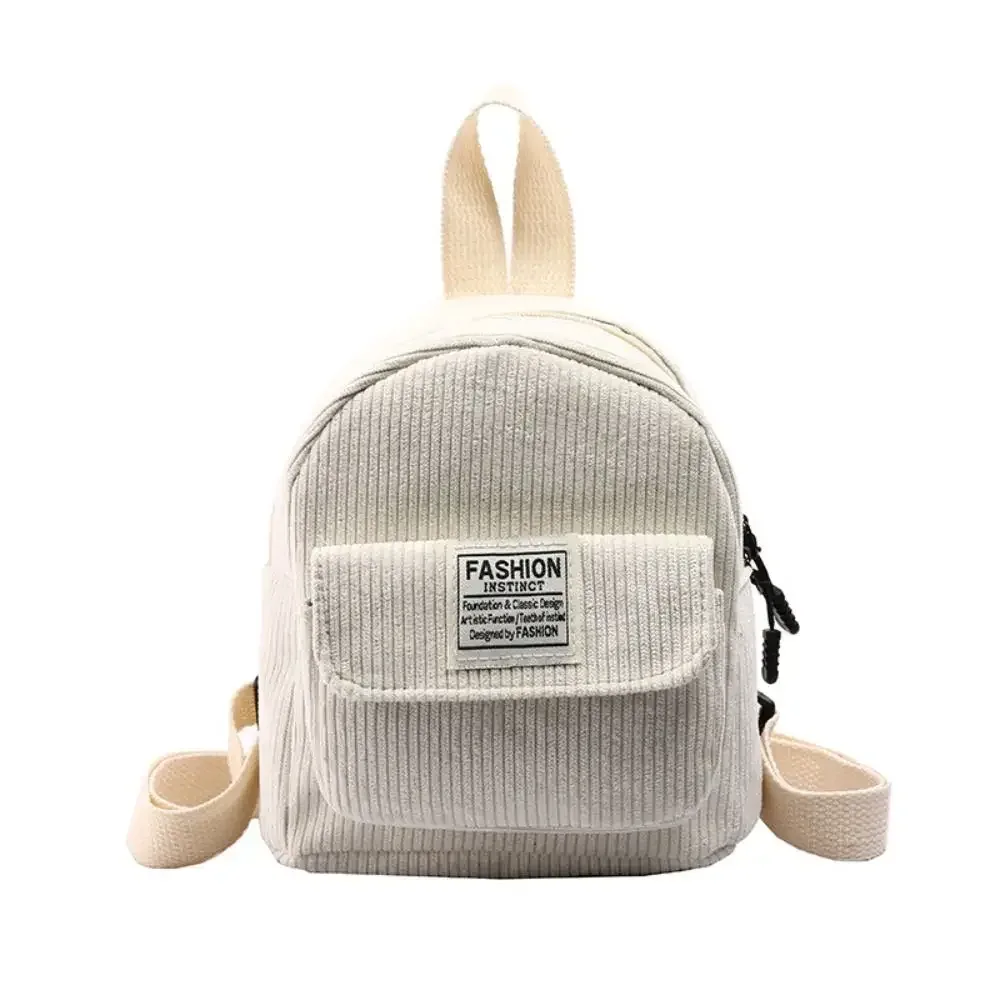 sac à dos en velours côtelé pour téléphone portable pour femme, sac à main de style coréen, mini sacs initiés, sac à dos solide, sacs d'école pour document