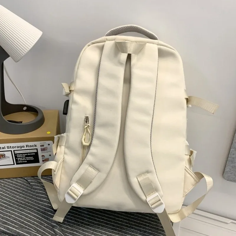 sac à dos de couleur unie de grande capacité pour lycéens, sac à dos de voyage noir simple pour collégiens, nouveauté 2026