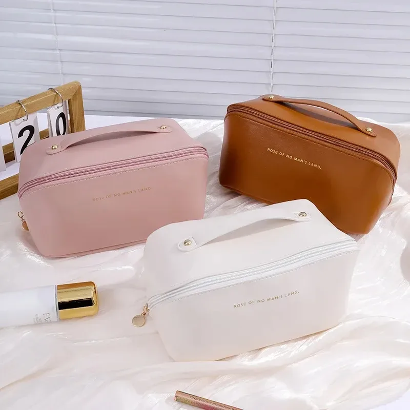 sac de rangement portable en polyester avec fermeture éclair pour hommes et femmes, trousse de toilette, trousse à cosmétiques de voyage, étanche, lavage des poudres