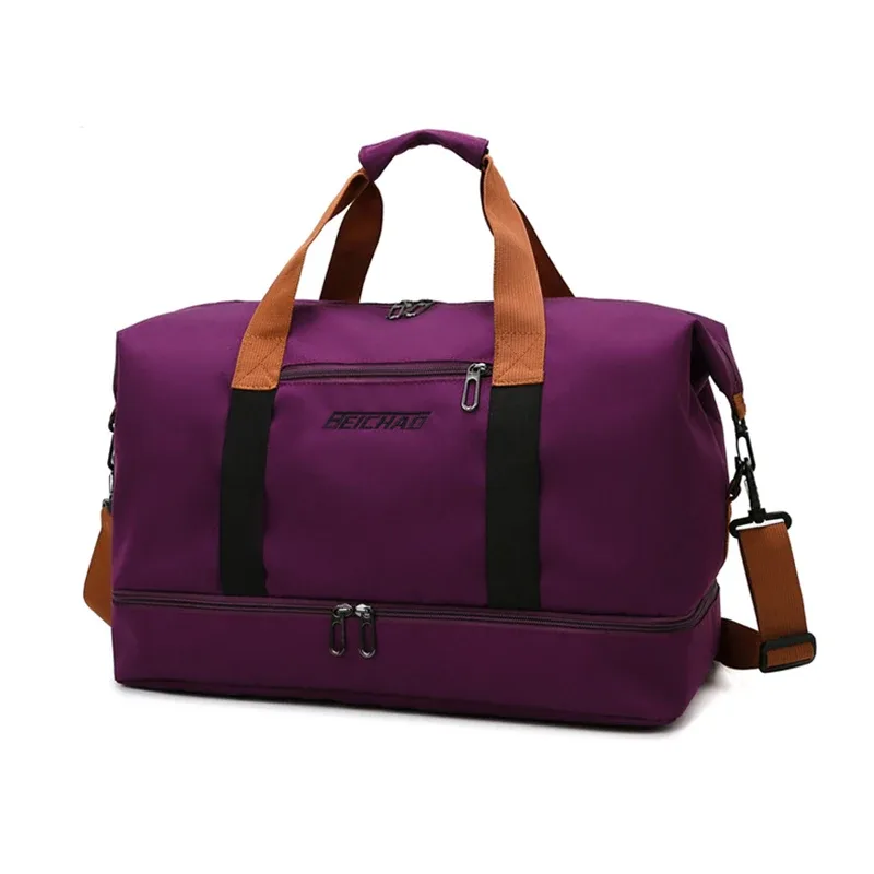 sac de voyage extensible pour femmes, sac à main de sport, sac de fitness, grande capacité, sac de nuit pour week-end à une épaule