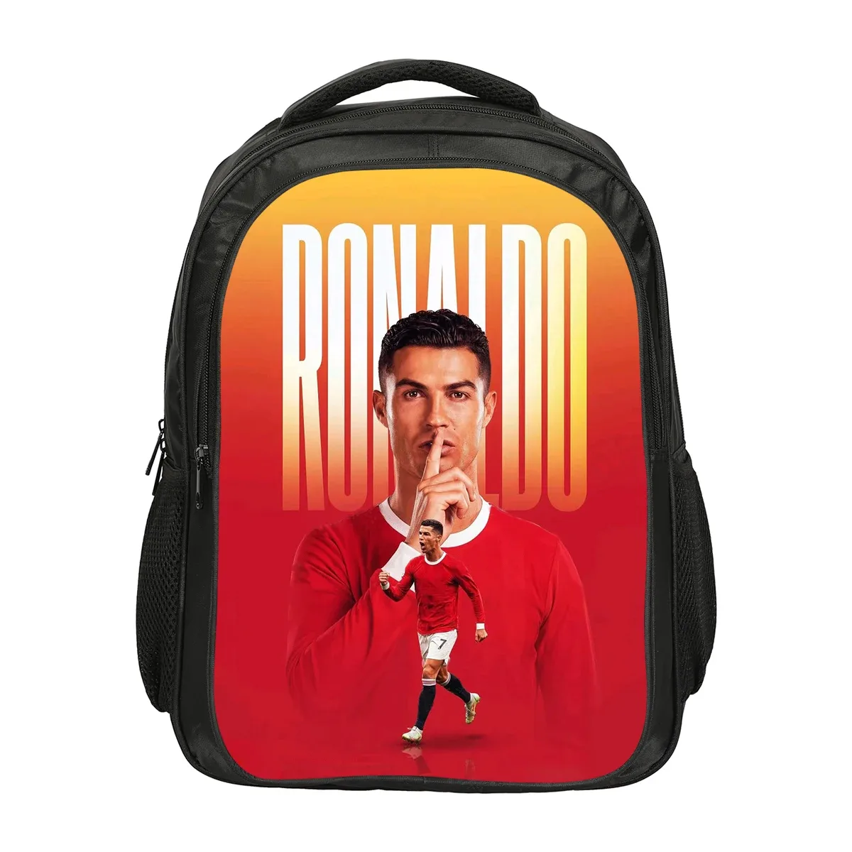sac à dos double couche ronaldo cr football star, sacs d'école, sac à dos de sport, sac à dos de voyage de grande capacité
