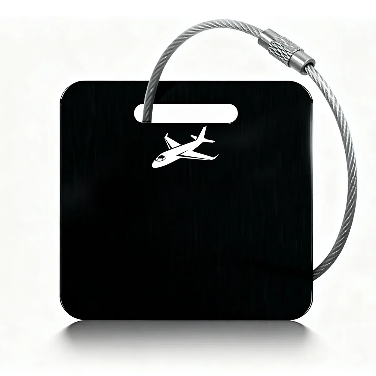 étiquette de bagage avec texte personnalisé, étiquette de valise personnalisée en acier inoxydable, accessoires de voyage anti-perte, étiquettes d'identification de gravure laser