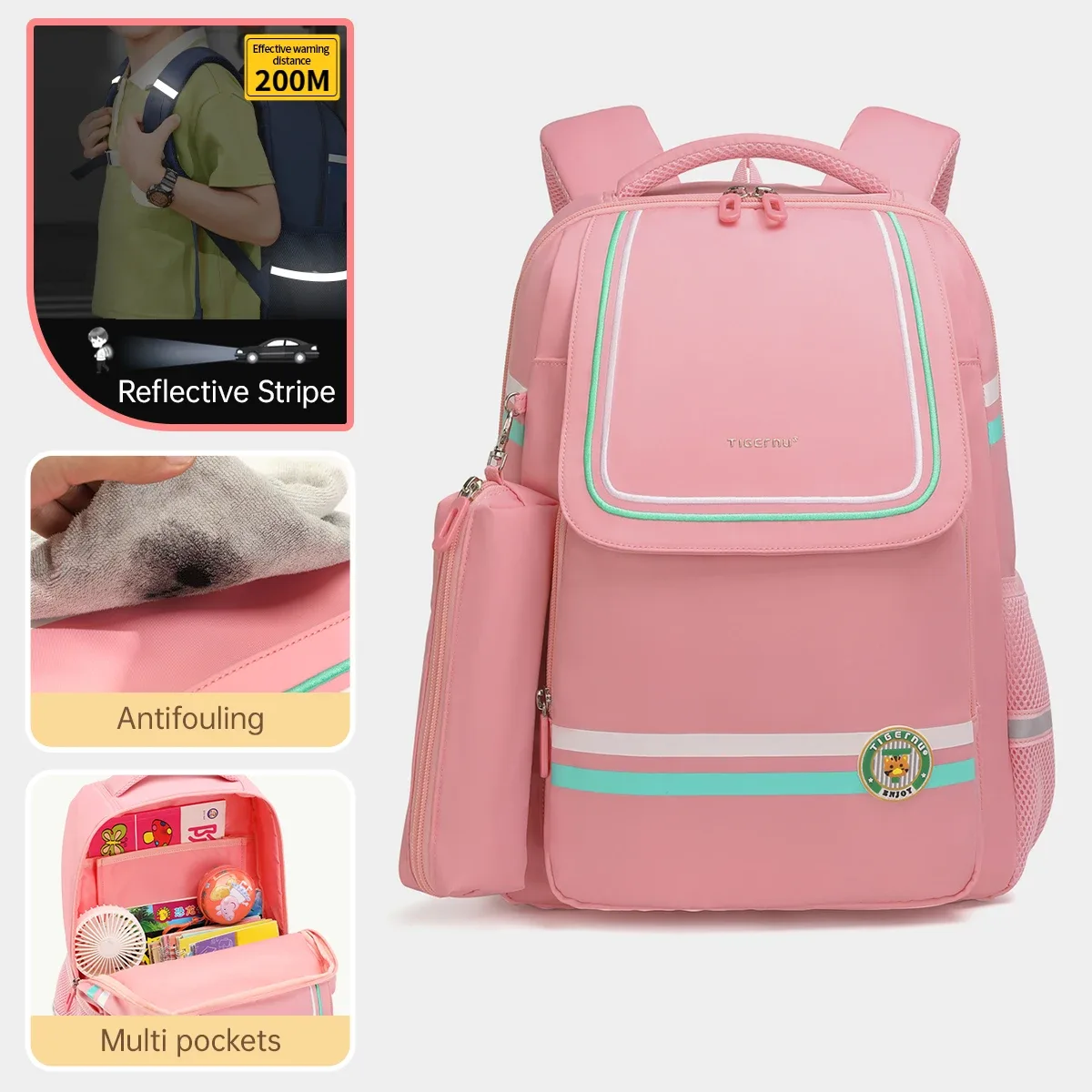tigernu école sac à dos sacs pour filles enfants école sac à dos garçon dessin animé sacs à dos pour étudiants cartable enfants sacs pour femmes