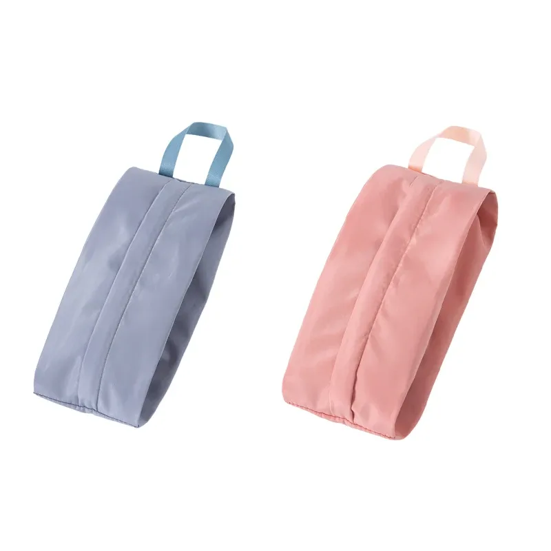 sacs de rangement de chaussures imperméables en nylon, portables, colorés, fermeture à glissière, hommes et femmes, voyage ou organisation d'articles familiaux, 2 paquets