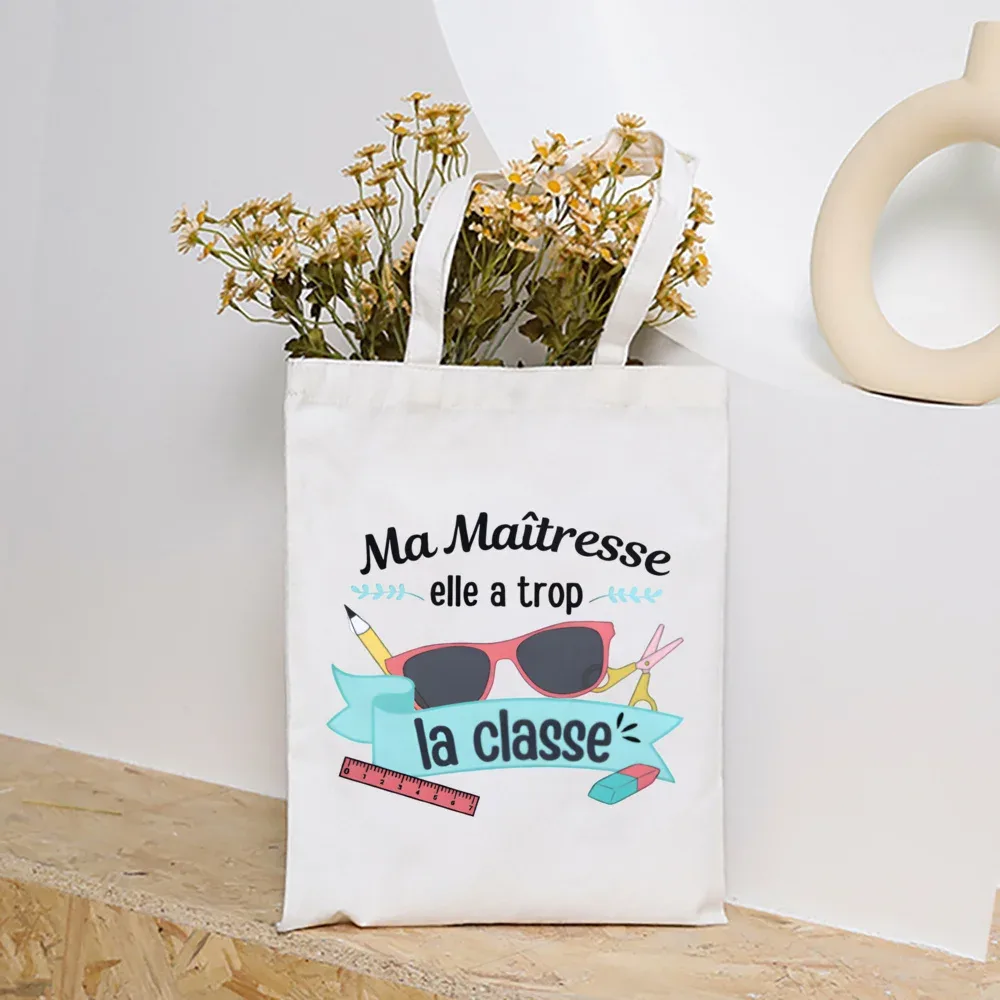 merci maîtresse femmes sacs à main mode toile sac à bandoulière grande capacité sacs fin de l'école année cadeau entreprise