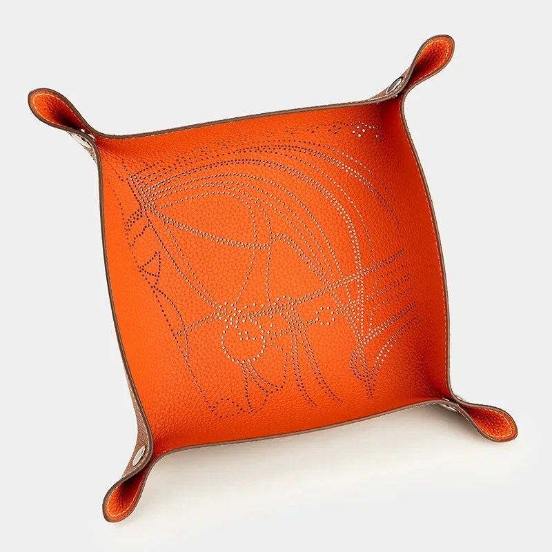 plateau à bijoux en cuir de luxe en forme de tête de cheval, plateau de rangement en cuir pu pour clés, colliers, organisateur de bureau à domicile