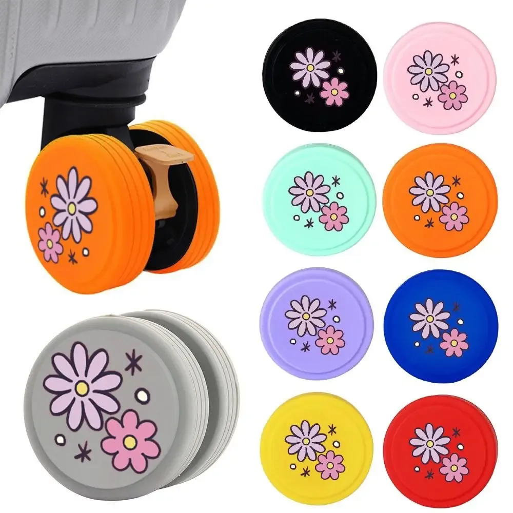 Housse de protection pour roues de bagages en Silicone, antidérapante, Absorption des chocs, roulettes pour bagages, chaussures, réduit le bruit, réduit l'usure des roues
