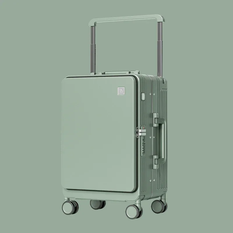 valise trolley à tube large, bagage à main de 20 pouces, valise trolley incassable de 24 pouces, valise de voyage à ouverture latérale