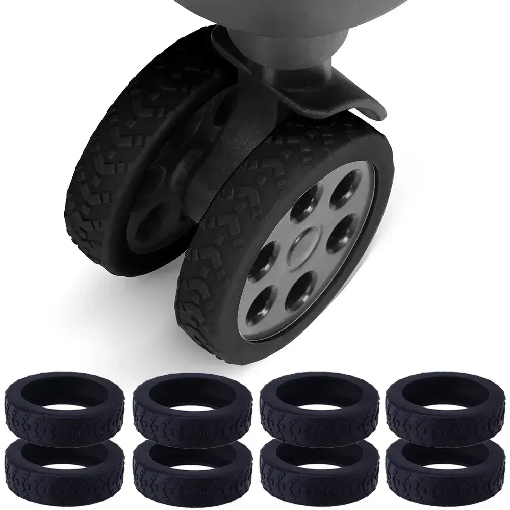 housse de protection épaisse pour roues de bagages, valise de voyage en silicone, réduit le bruit, protection de roue, manchon de chariot à roulettes, accessoires de sac