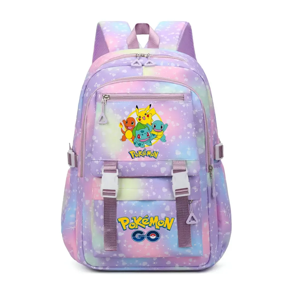 sac à dos imprimé pikachu tendance, grande capacité, pour filles et garçons, idéal pour l'école et les cadeaux de vacances