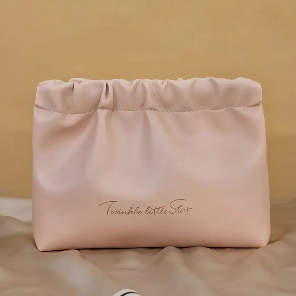 mini sac cosmétique en cuir pu, sac de maquillage, accessoires de voyage, sac de rangement pour rouge à lèvres, sac de rangement à fermeture automatique, sac de voyage à ressort.