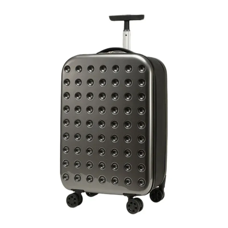 bagage pliable à poignée télescopique à tube unique – sac de cabine de 20" et valise à carreaux de 24" avec roues silencieuses, coffre léger