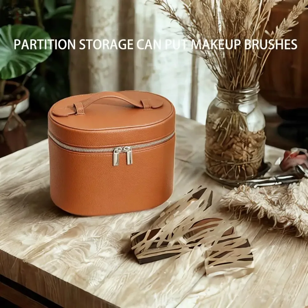 boîte à cosmétiques de grande capacité, sac de maquillage étanche en cuir pu, fermeture à glissière, boîte de rangement interne, sac organisateur de voyage