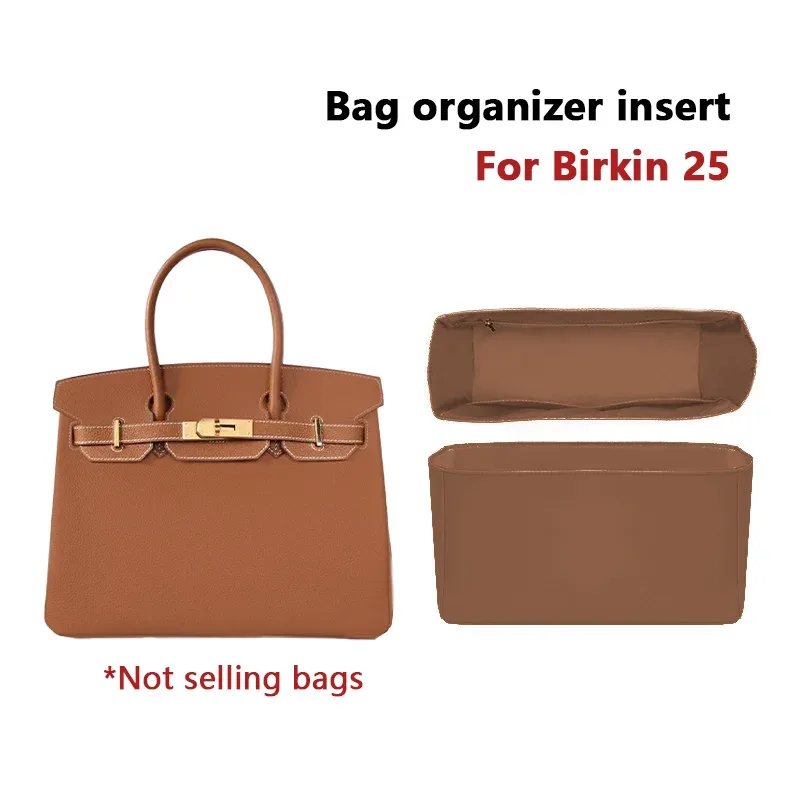 organisateur de sac pour birkin 25 avec support de forme, rangement bien organisé, gain de place, léger et durable, doublure intérieure de sac