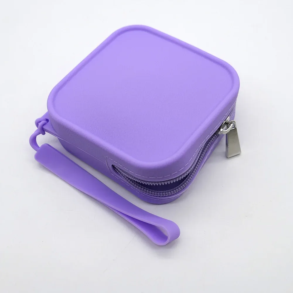 sac de rangement cosmétique carré en silicone grande capacité, étui de voyage portable et étanche pour pinceaux de maquillage et cosmétiques