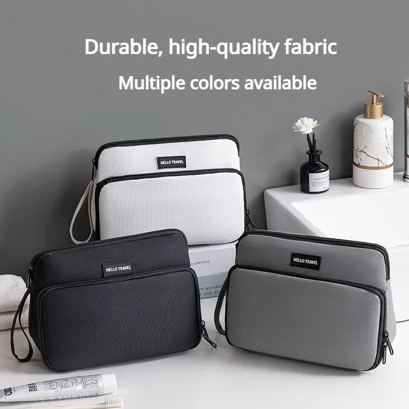nouvelle trousse de toilette homme 2026 pour voyage d'affaires, imperméable, grande capacité, portable, double couche, organisateur cosmétique pour voyage, gym et usage quotidien