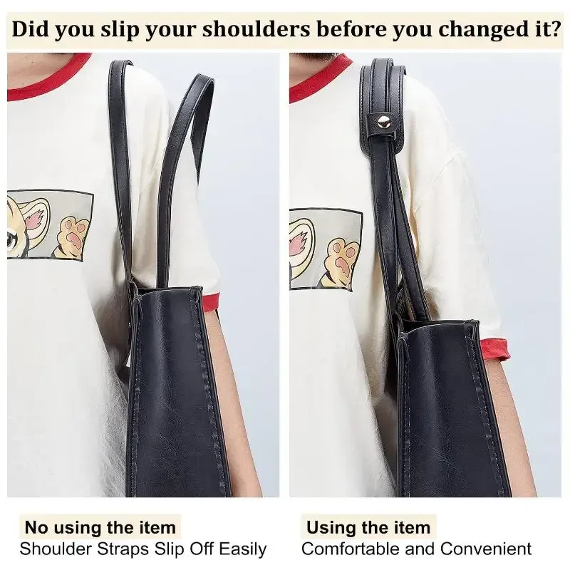 coussin de bandoulière en cuir pu, doux et confortable, facile à installer, soulage la pression pour sacs à main et sacs à dos, usage quotidien.