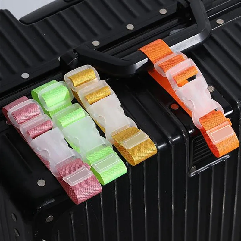 sangles de bagages réglables portables, accessoires de bagages à roulettes en nylon, sangles à boucle suspendues, sangles de sac de valise, crochets de verrouillage de ceinture