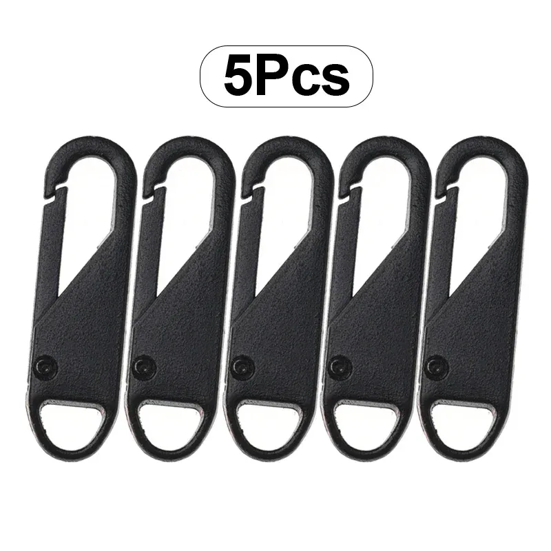 curseur de fermeture éclair de remplacement universel, alliage métallique, extracteur de fermeture éclair, sac à bagages, tête de fermeture éclair, bricolage, outil de couture artisanal, kit de réparation, 5 pièces